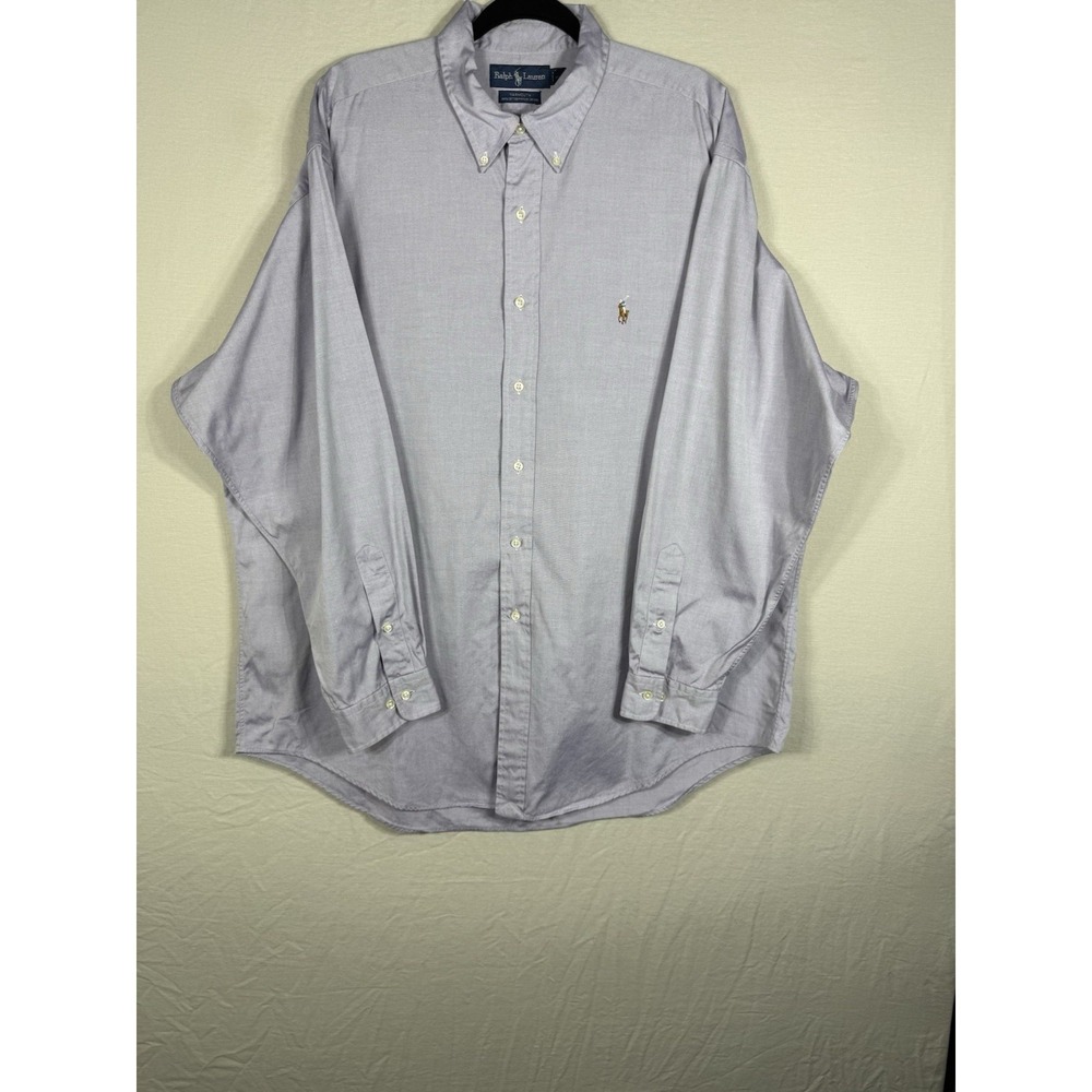 Ralph Lauren Yarmouth Shirt Mens XL Purple Button Down Oxford‎ Pony Logo Classic